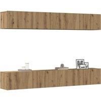 Wall Mounted TV Cabinets 4 pcs Artisan Oak 100x30x30 cm