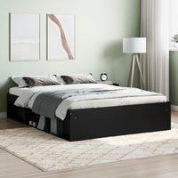 Bed Frame Black 135x190 cm Double