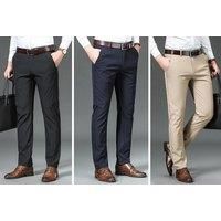 Men'S Formal Office Trousers - 4 Colours - Black