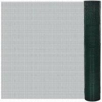 Chicken Wire Fence Galvanised with PVC Coating 10x1 m Green