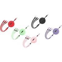 Retractable 3 In 1 Charging Cable In 5 Colours - Green