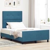 Bed Frame Dark Blue 120x200 cm Velvet