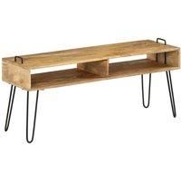 TV Stand Solid Mango Wood 110x35x45 cm