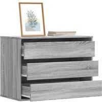 Corner Chest of Drawers Grey Sonoma 80x41x58 cm Engineered Wood