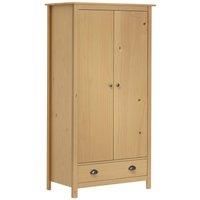 2-Door Wardrobe Hill 89x50x170 cm Solid Pine Wood