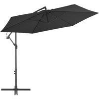 Cantilever Umbrella with Aluminium Pole 300 cm Black