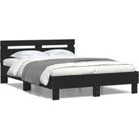 Bed Frame without Mattress Black 135x190 cm Double