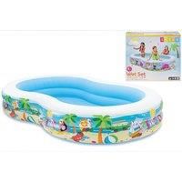 Spacious Intex Inflatable Swim Centre Paradise Pool For Families