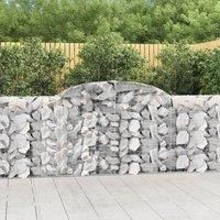 Arched Gabion Baskets 3 pcs 300x30x100/120 cm Galvanised Iron