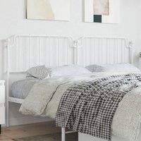 Metal Headboard White 193 cm