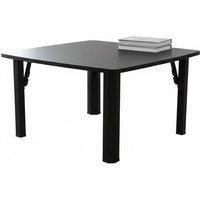 Versatile Square 80cm Wooden Folding Coffee Table in Sleek Black Finish