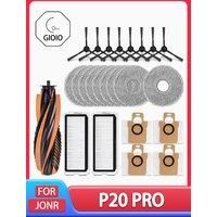 For JONR P20 PRO / T5 Pro Robot Vacuum Cleaner Accessories Main Side Brush Hepa Filter Mop Cloth Dust Bag Replacement