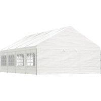 Gazebo with Roof White 8.92x5.88x3.75 m Polyethylene