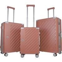 High-Quality Hard Shell Suitcase Set- Silver Or Pinkv- 3 Sizes!