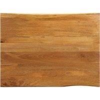 Table Top 100x80x3.8 cm Live Edge Solid Wood Mango