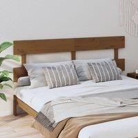Bed Headboard Honey Brown 204x3x81 cm Solid Wood Pine