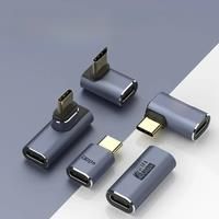 USB 4.0 PD 100W 8K 60Hz Charger Connector for Macbook 40Gbps High Speed USB C OTG U-Shape Straight Angle Male to Female Adapter