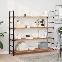 Floating Shelves 4 pcs 120x40x2 cm Oil Finished Solid Wood Acacia