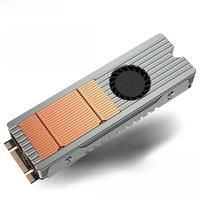LDPCSJ M.2 NVME Air Cooled Radiator SSD Heat Sink Copper and Aluminum Structure with Quiet Fan, 2280