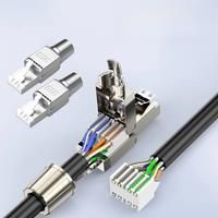 Tool-Free Cat7 RJ45 Connector Toolless Shielded Reusable Termination Plugs Shielded Ethernet for