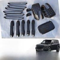16Pcs ABS Carbon Fiber Pattern Accessories Trailer Hook Cover Luggage Rack Patch For Chery Jetour