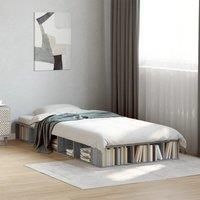 Bed Frame without Mattress Grey Sonoma 75x190 cm Small Single