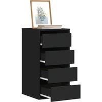 Corner Chest of Drawers Black 40x41x76 cm Engineered Wood