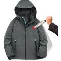 Hooded tactical self-defense stab slash resistant jacket stealth flexible FBI safe fashionable