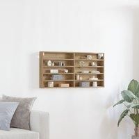 Display Cabinet Wall Mounted Artisan Oak Engineered Wood