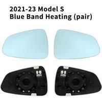 For Tesla Model S 1Pair 800R Wide-Angle Large Vision Rearview Mirror Heating Replacemen Anti