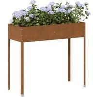 Garden Planter 100.5x40.5x90 cm Weathering Steel