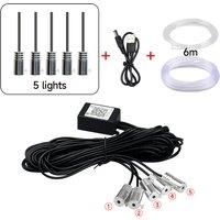 LED Car Interior Ambient Strip Lights RGB Fiber Optic Atmosphere Neon Lighting APP Remote Control Auto Decorative Lamps