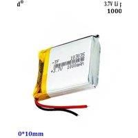 3.7V polymer lithium battery 103035 1000mAh For dashcam navigator radio battery