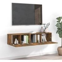 2 Piece TV Cabinet Set Smoked Oak Engineered Wood
