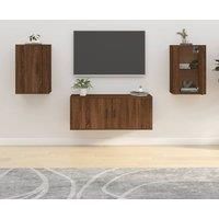 Wall Mounted TV Cabinets 2 pcs Brown Oak 40x34.5x60 cm