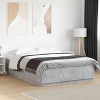 Bed Frame without Mattress Concrete Grey 150x200 cm King Size