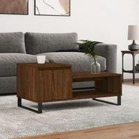 Coffee Table Brown Oak 100x50x45 cm Engineered Wood