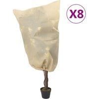 Plant Fleece Covers with Drawstring 8 pcs 70 g/m£ 0.8x1 m