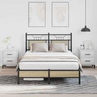 Bed Frame without Mattress Sonoma Oak 120x190 cm Small Double Engineered Wood