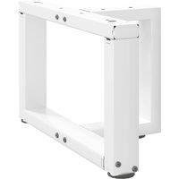 Coffee Table Legs T-Shaped2 pcs White 50x25x(30-31) cm Steel