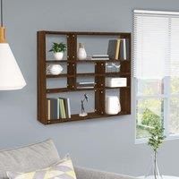 Wall Shelf Brown Oak 90x16x78 cm Engineered Wood