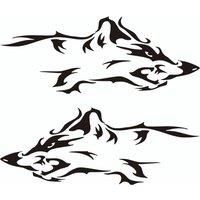 Wolf Graphic Vinyl Decals - DIY Stickers for Cars, Motorcycles & Pickup Trucks, Suitable for Automotive Tuning
