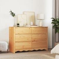 Chest of Drawers ""DRAMMEN"" 111x43x73,5 cm Solid Wood Pine