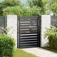 Garden Gate Lockable Black 100x120 cm Aluminium