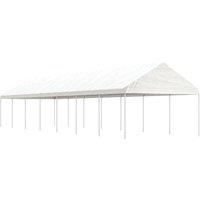 Gazebo with Roof White 15.61x4.08x3.22 m Polyethylene
