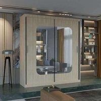 Modern Wardrobe Double Sliding Wardrobe W150cm x H 217cm x D 62cm
