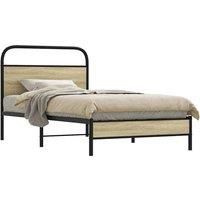 Bed Frame without Mattress 100x190 cm Sonoma Oak Engineered Wood