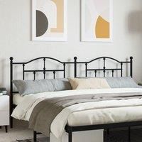 Metal Headboard Black 193 cm