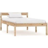 Bed Frame Solid Pine Wood 100x200 cm