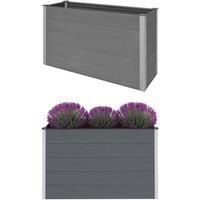 Garden Raised Bed WPC 150x50x91 cm Grey